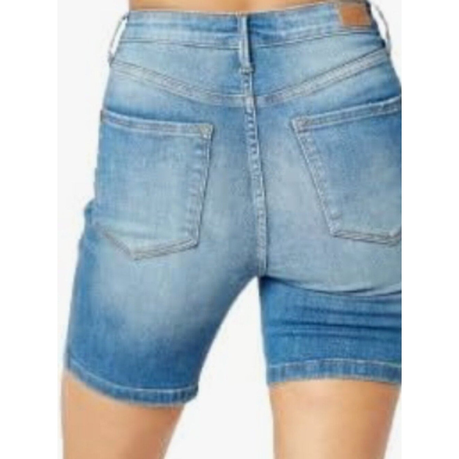 Judy Blue XL Tummy Control Bermuda Shorts High Rise Double Button Stretch Denim