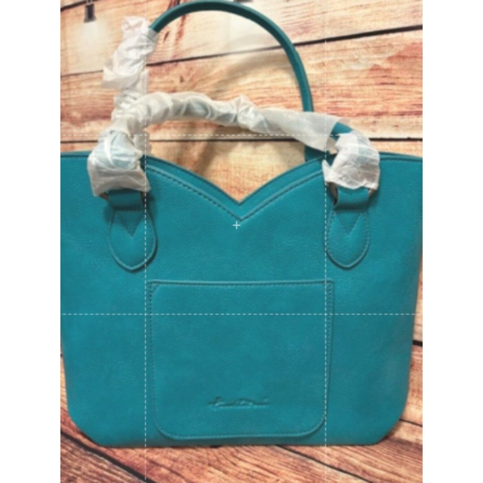 Montana West Turquoise Cowhide Floral Tooled Tote Bag NWT - Sold out