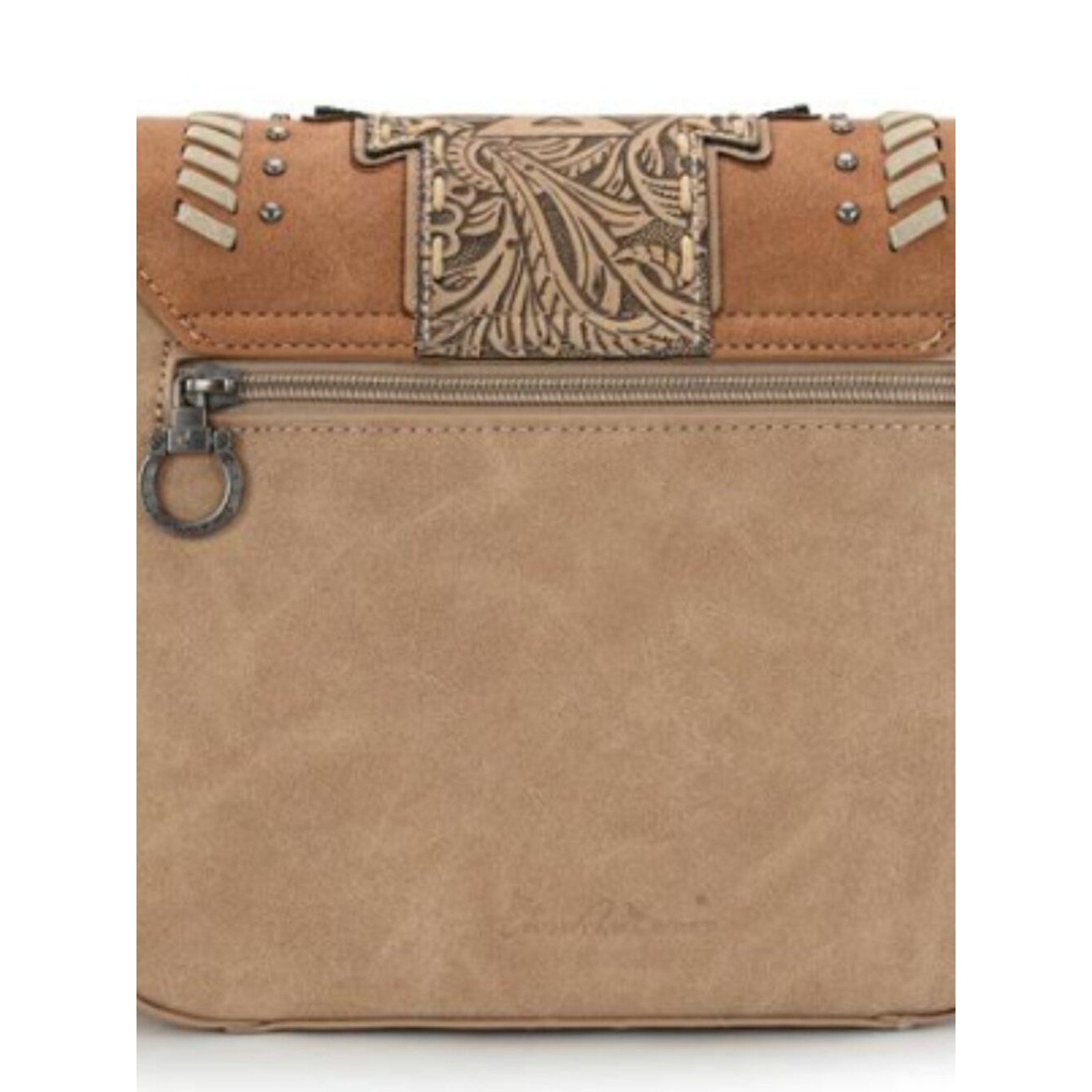 Montana West Tan Aztec Tooled Fringe Bag-SOLD OUT NWT