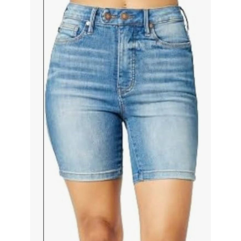 Judy Blue XL Tummy Control Bermuda Shorts High Rise Double Button Stretch Denim