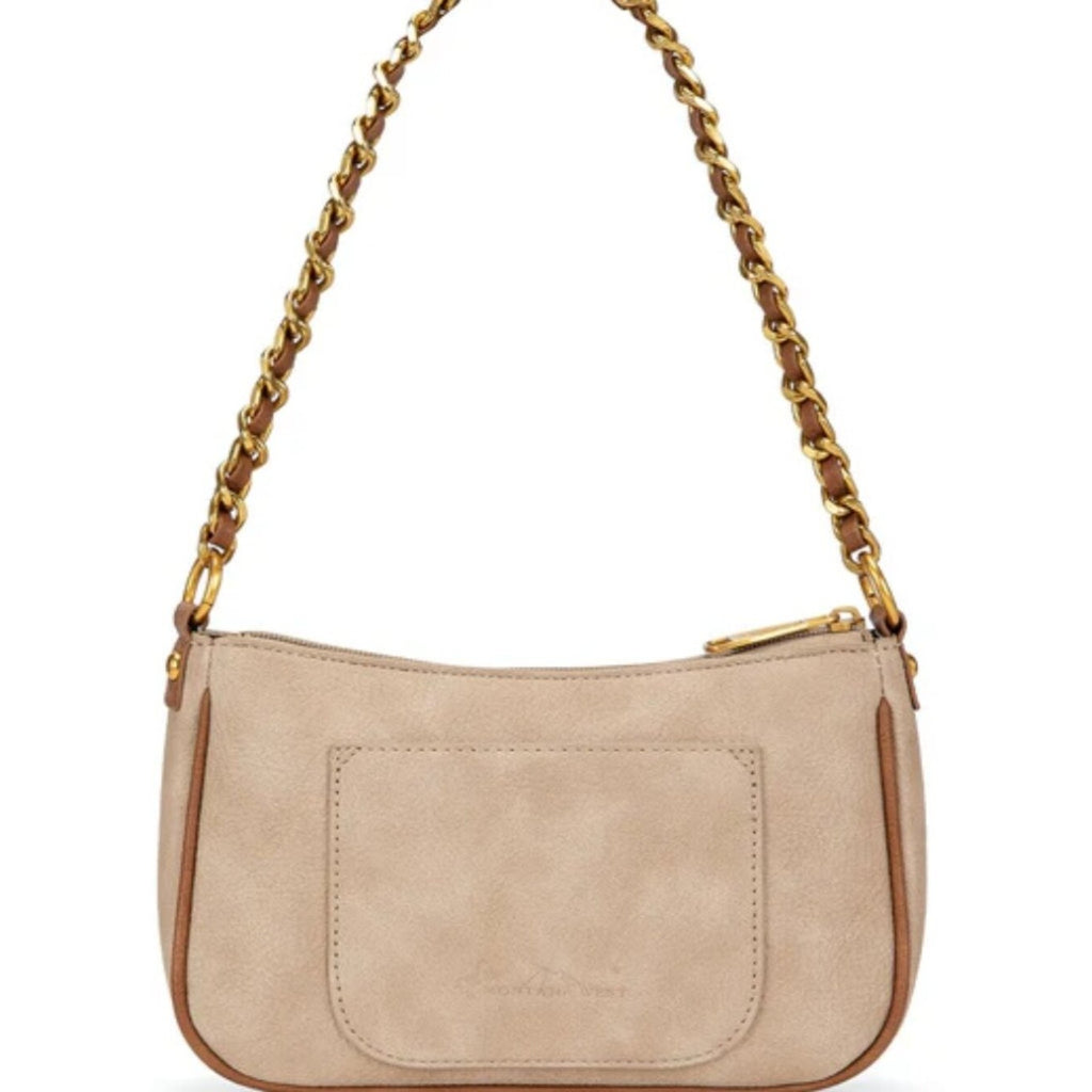 Montana West Tooled Floral Chain Strap Crossbody Shoulder Tan NWT