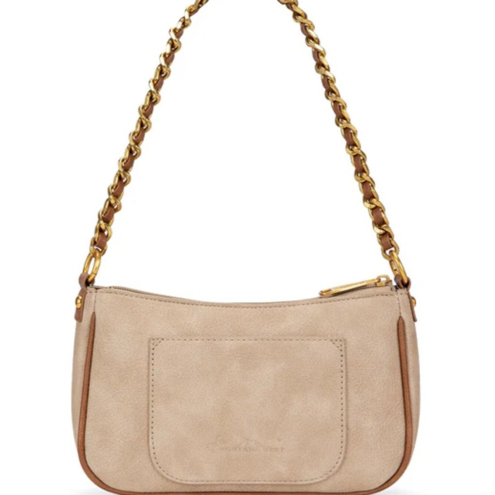 Montana West Tooled Floral Chain Strap Crossbody Shoulder Tan NWT