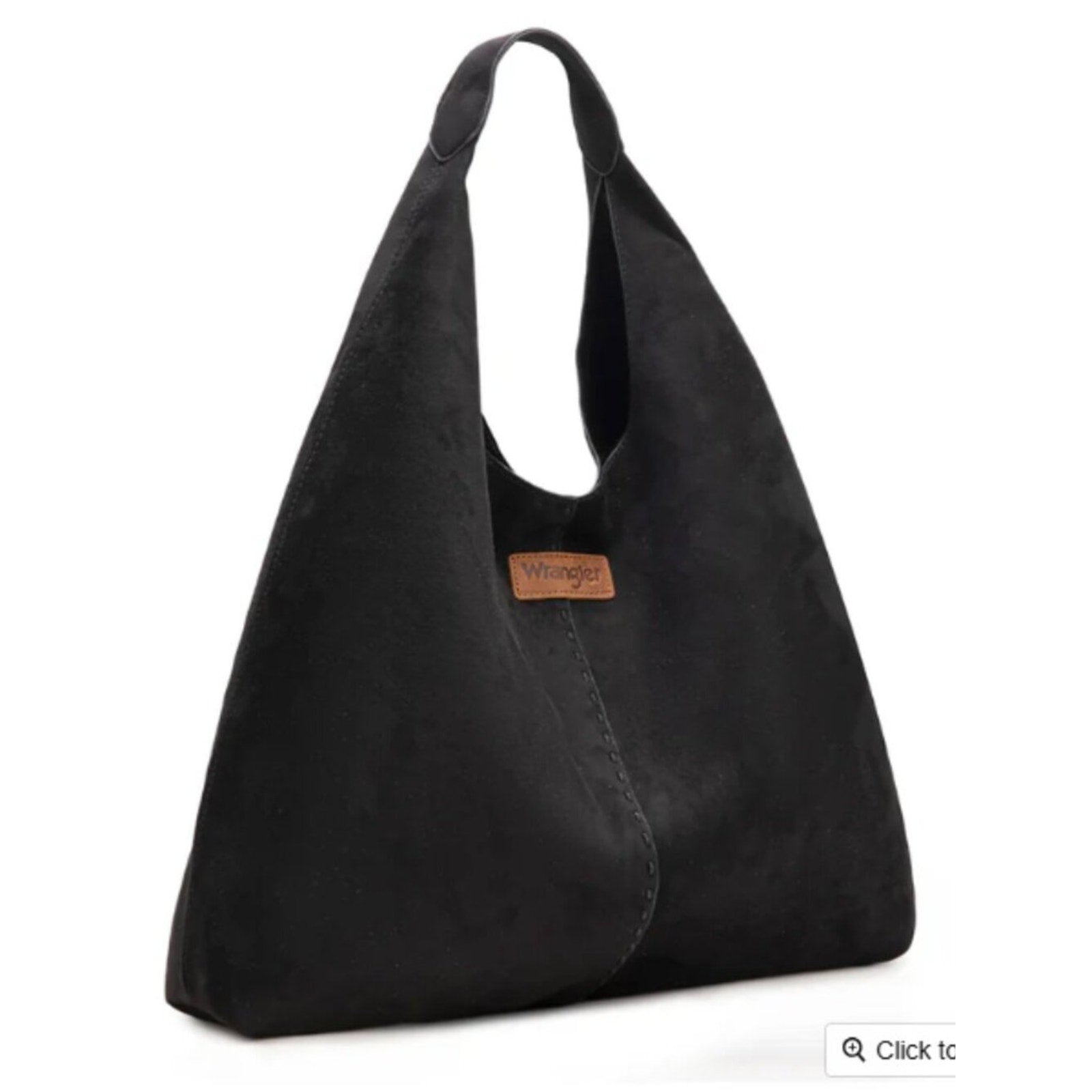 Wrangler Slouchy Hobo Tote Bag,Black NWT