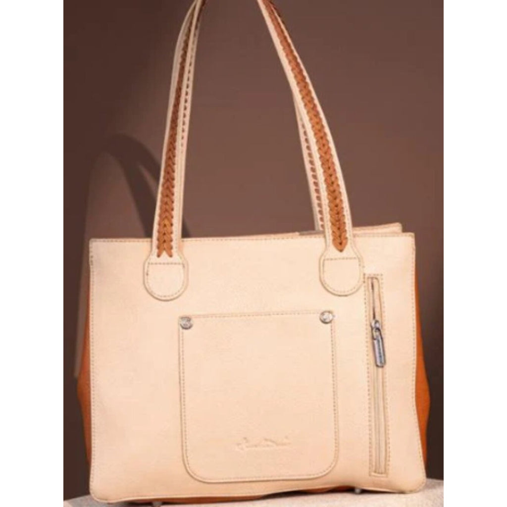 Montana West Western Tooled Tote Concealed Carry Cowgirl Purse Brown NWT