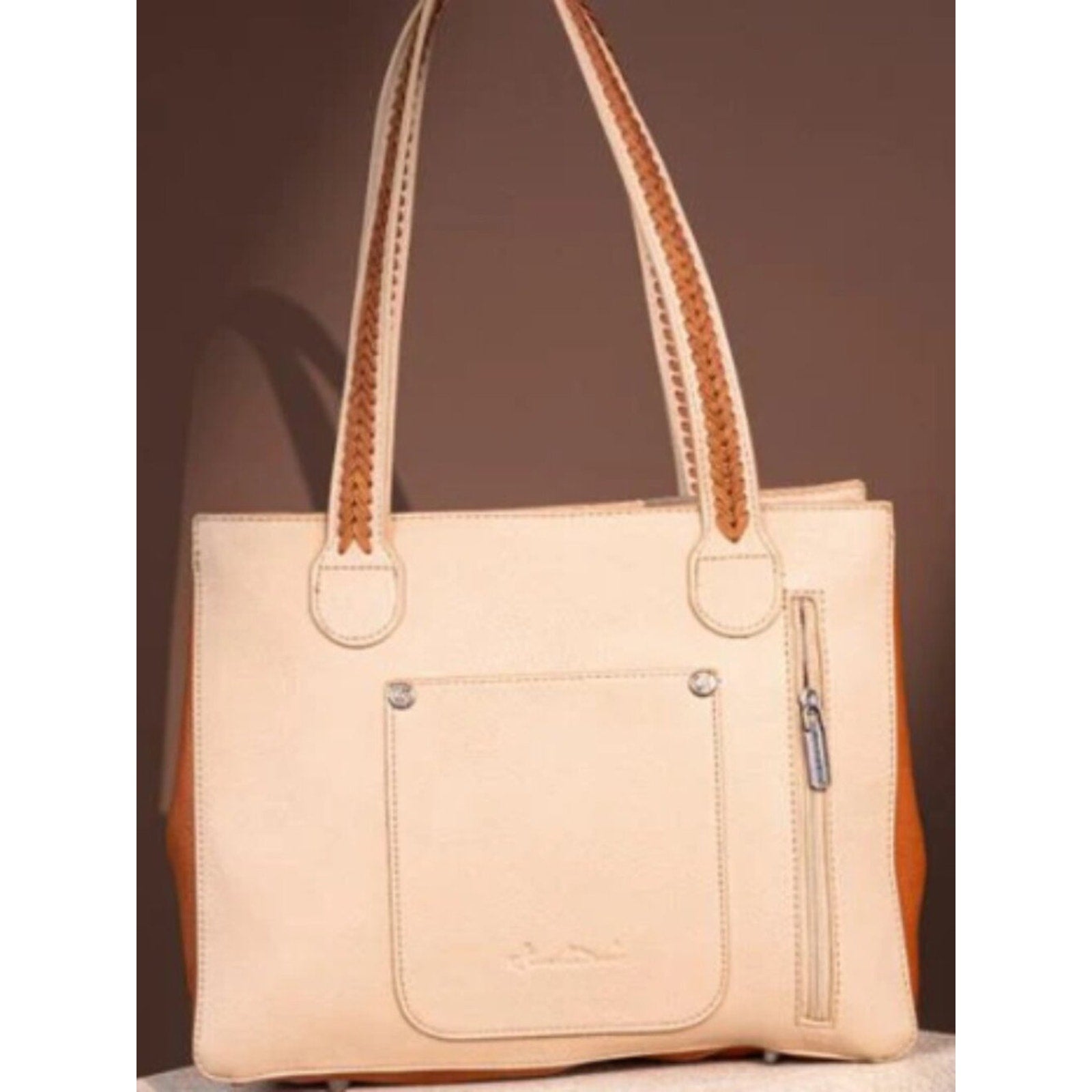 Montana West Western Tooled Tote Concealed Carry Cowgirl Purse Brown NWT