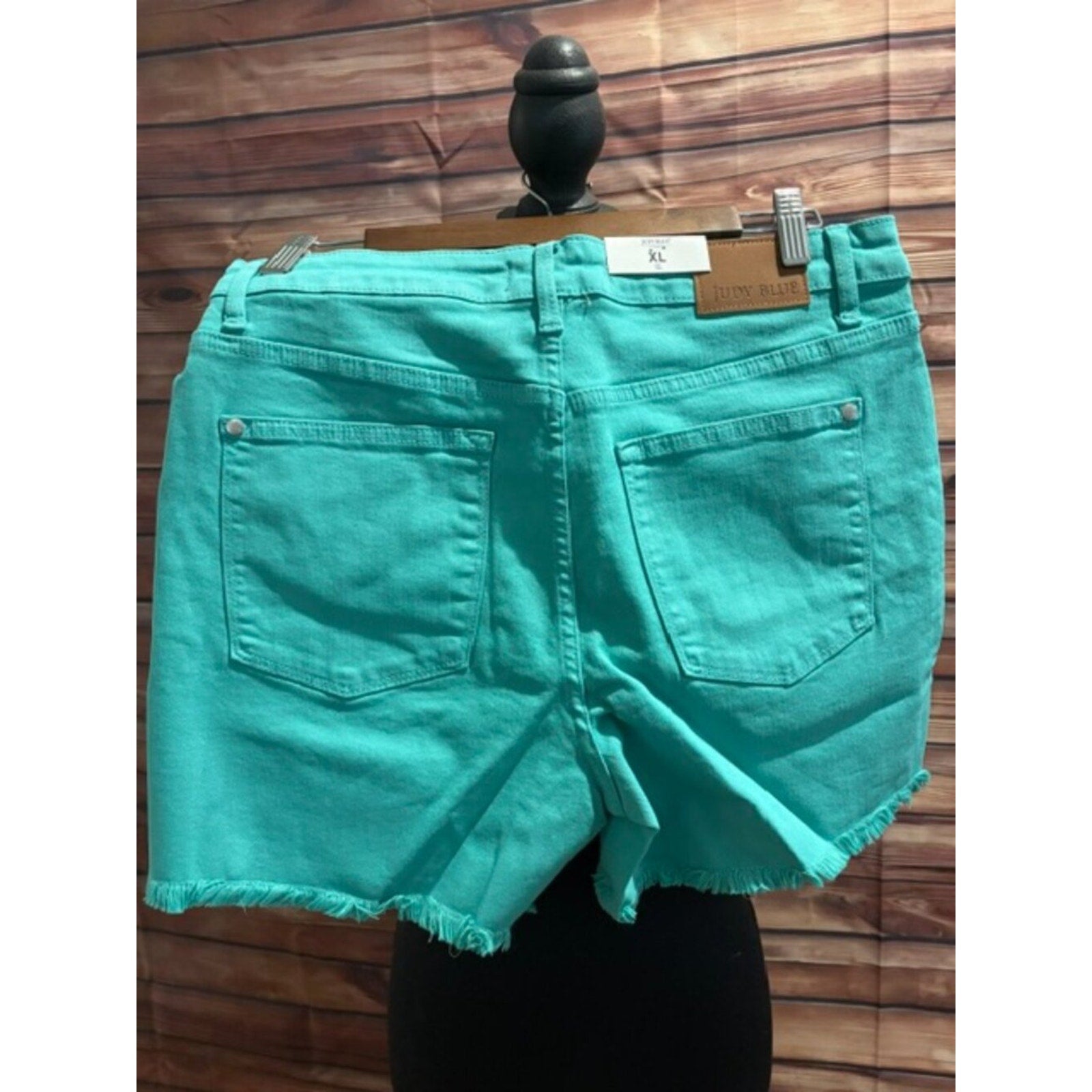 Judy Blue Mid-Rise Aquamarine Denim Short #JB150281C XL-NWT