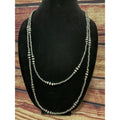 Western Navajo Pearl Style Layered Necklace Silver Tone Double Strand NWT