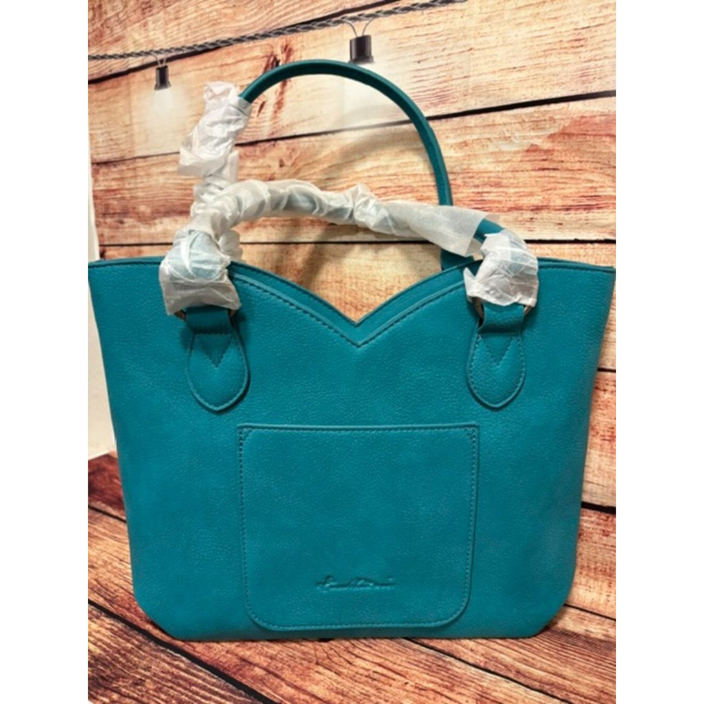Montana West Cowhide Floral Tooled Tote Bag, NWT