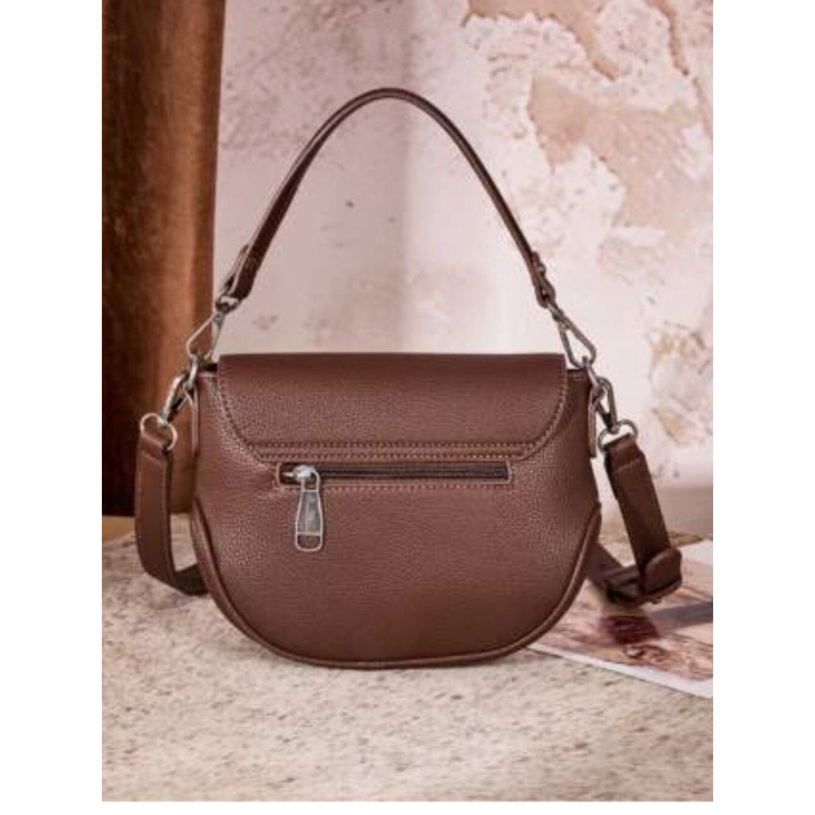 Montana West Western Saddle Crossbody Purse Turquoise Concho Coffee NWT