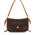 Montana West Tooled Floral Chain Strap Crossbody Shoulder Bag Coffee NWT