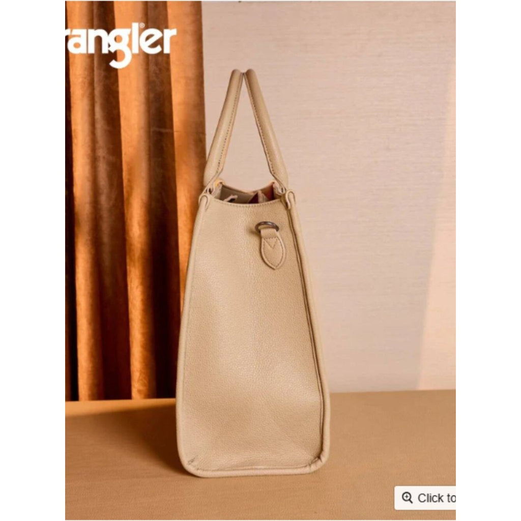 Wrangler Carry-All Tote Laptop, Travel, Teacher Tote Bag, Tan NWT