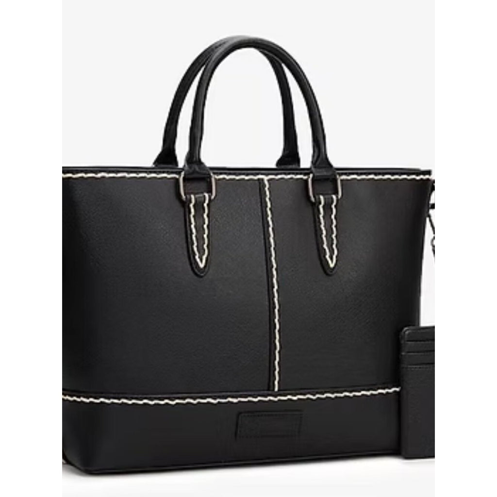 Wrangler Classic Stitch Tote Bag Western Tote Black NWT