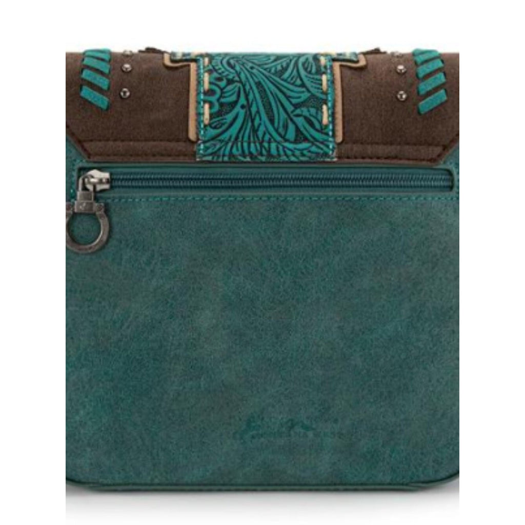 Montana West Turquoise Aztec Tooled Fringe Bag-SOLD OUT NWT