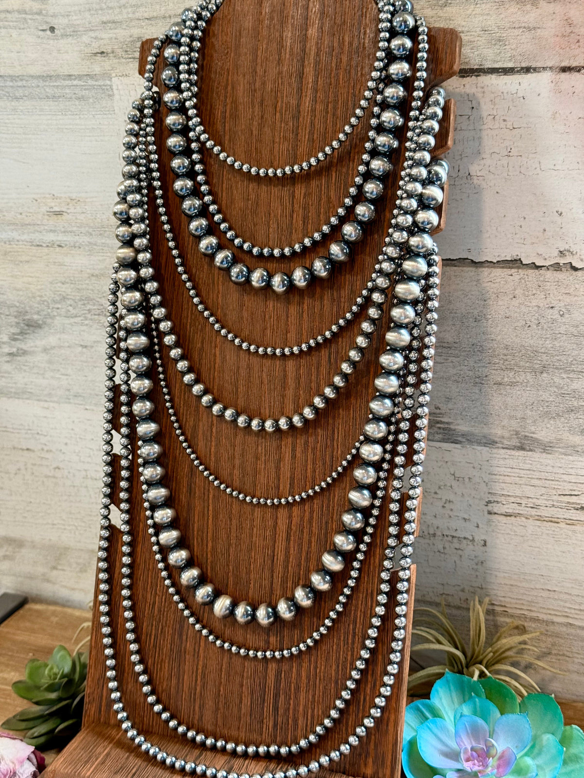 NEW! Build your own Sterling Silver Pearls Necklace 3-4-5-6-8-10-12-14 mm