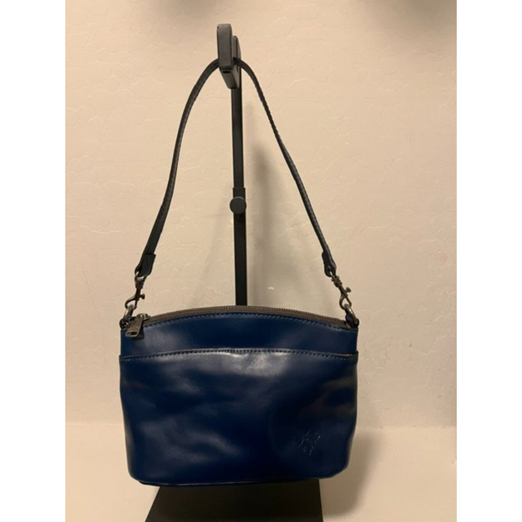 Patricia Nash Arlee Dome Leather Crossbody Bag Cerulean Blue NWOT