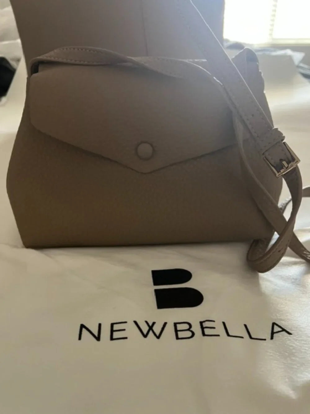 NEWBELLA Hanna Women's 2-piece Shoulder Bag & Clutch Set Brown NWOT