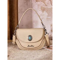 Montana West Western Turquoise Concho Saddle Crossbody Purse Tan NWT