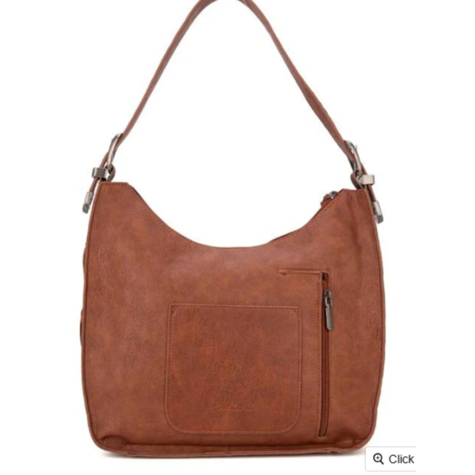 Montana West Floral Tooled Fringe Hobo Concealed Carry Bag, Brown NWT