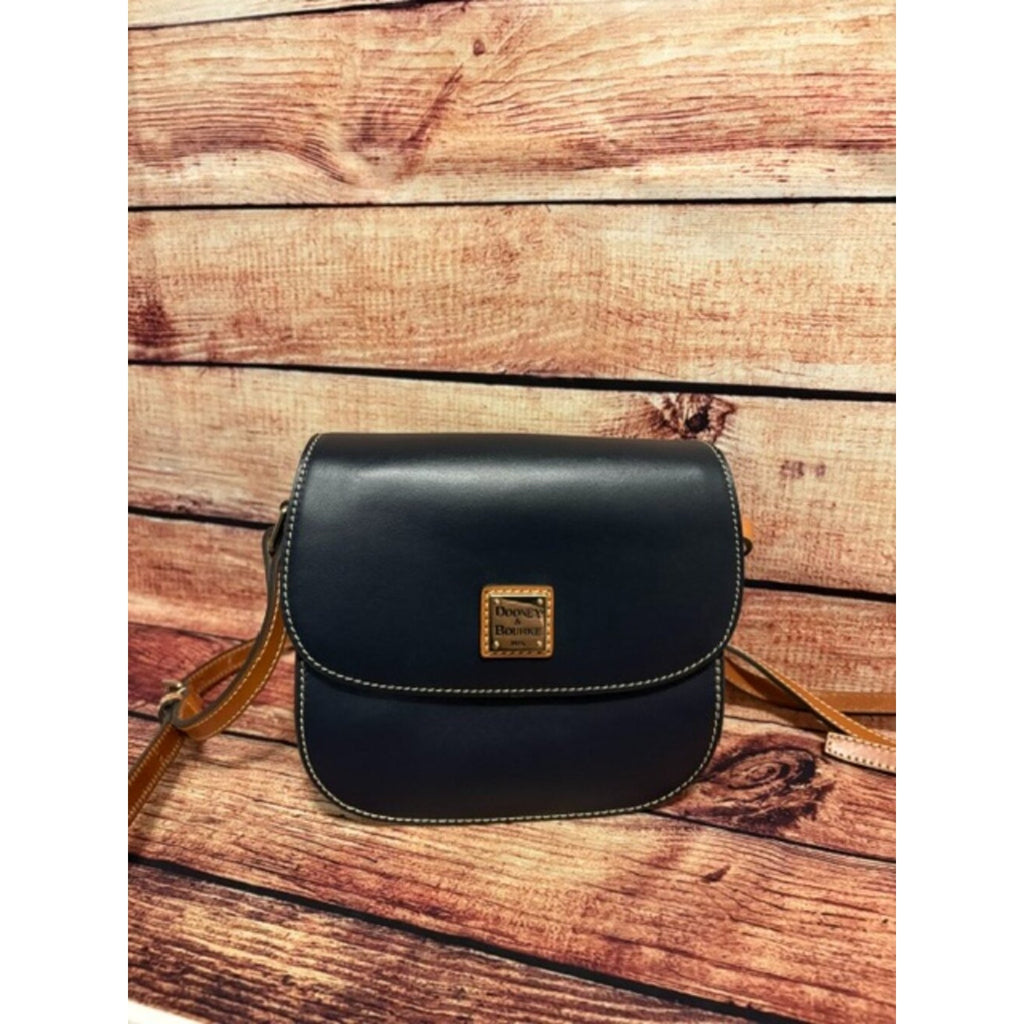 Dooney Bourke Wexford Leather Saddle Crossbody Dark Marine, NWOT