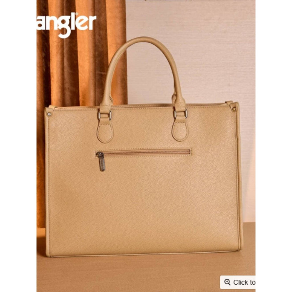 Wrangler Carry-All Tote Laptop, Travel, Teacher Tote Bag, Khaki NWT