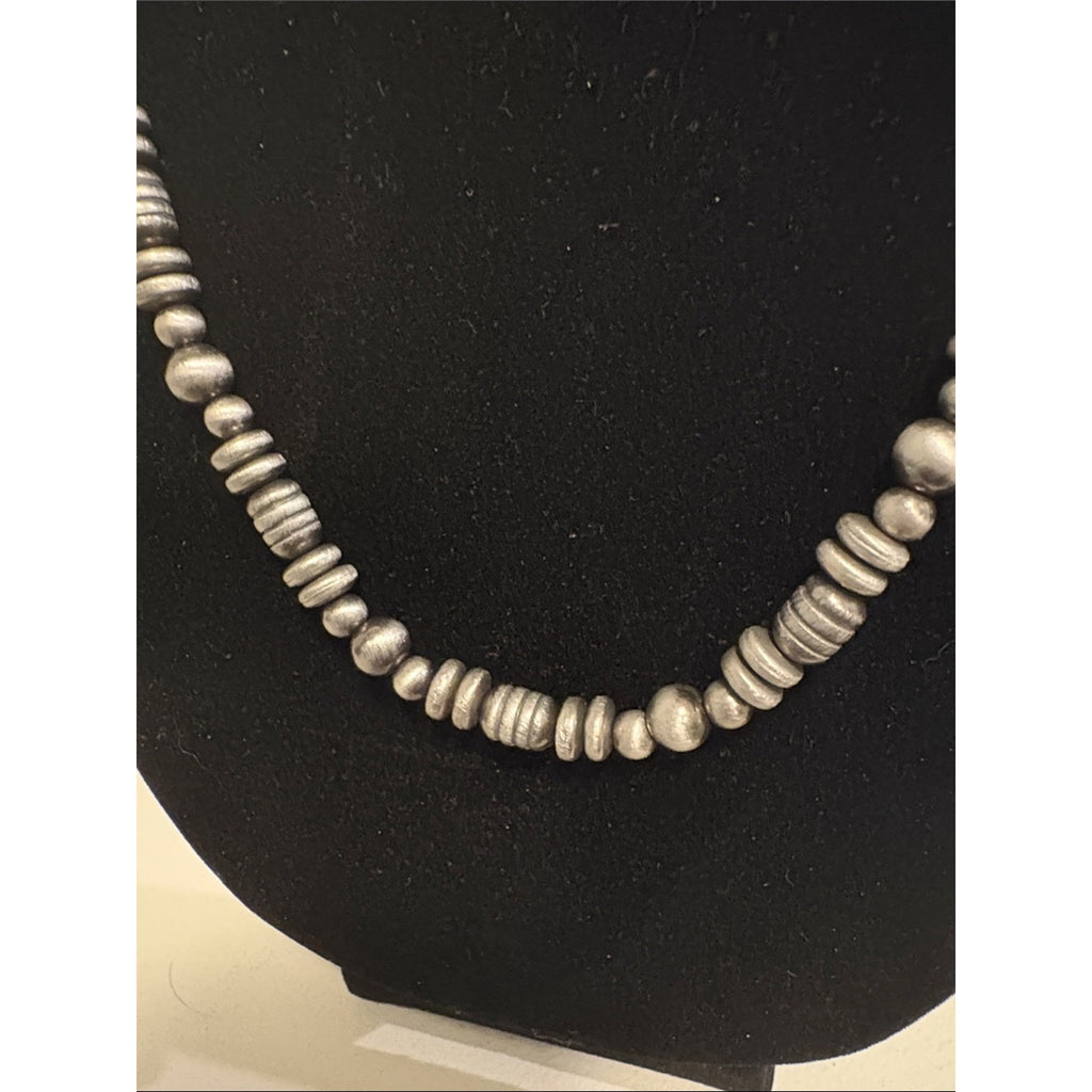 Western Navajo Pearl Twist Bead Necklace Silver Cowgirl Layering Necklace NWT