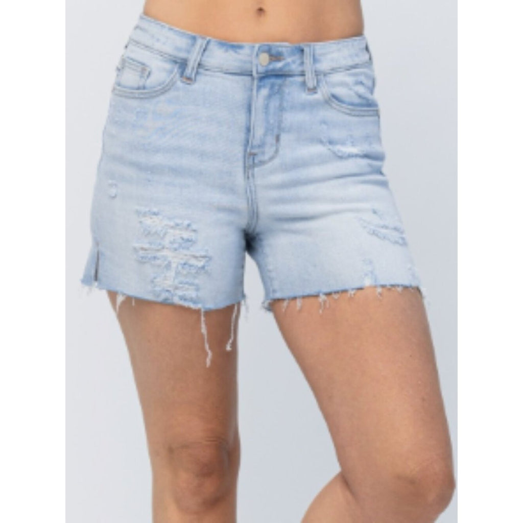 Judy Blue High Waist side slit cutoffs XL NWT