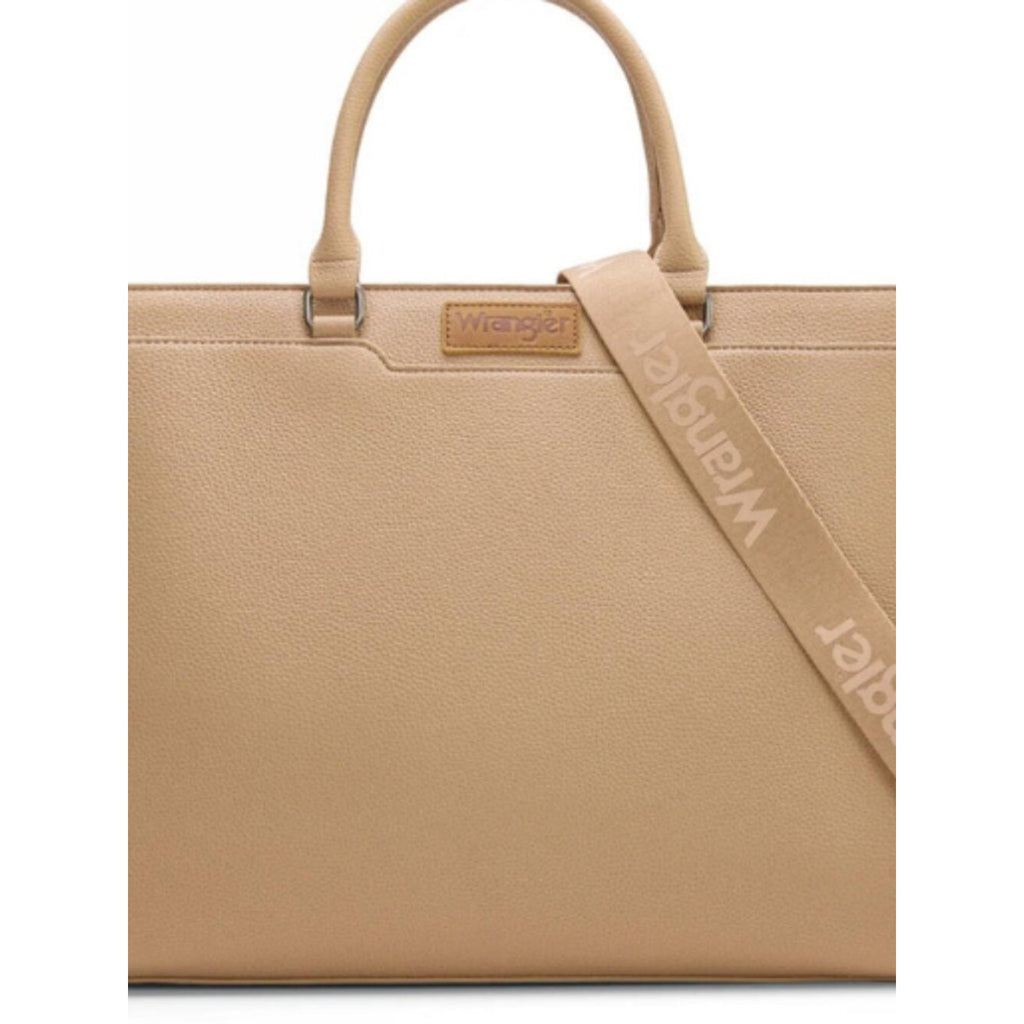 Wrangler Carry-All Tote Laptop, Travel, Teacher Tote Bag, Khaki NWT