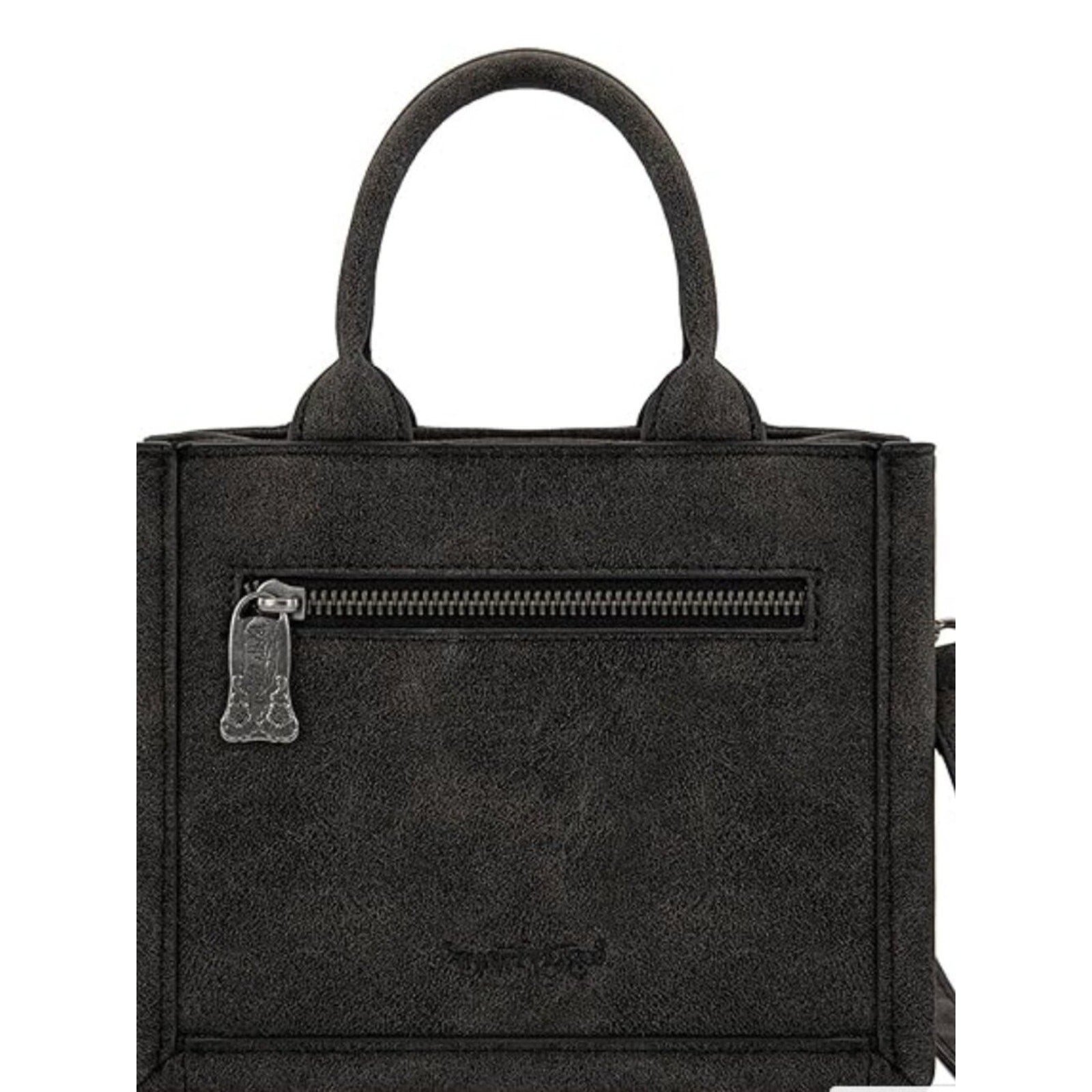 Trinity Ranch Cowhide Western Mini Tote Crossbody Bag, Black NWT