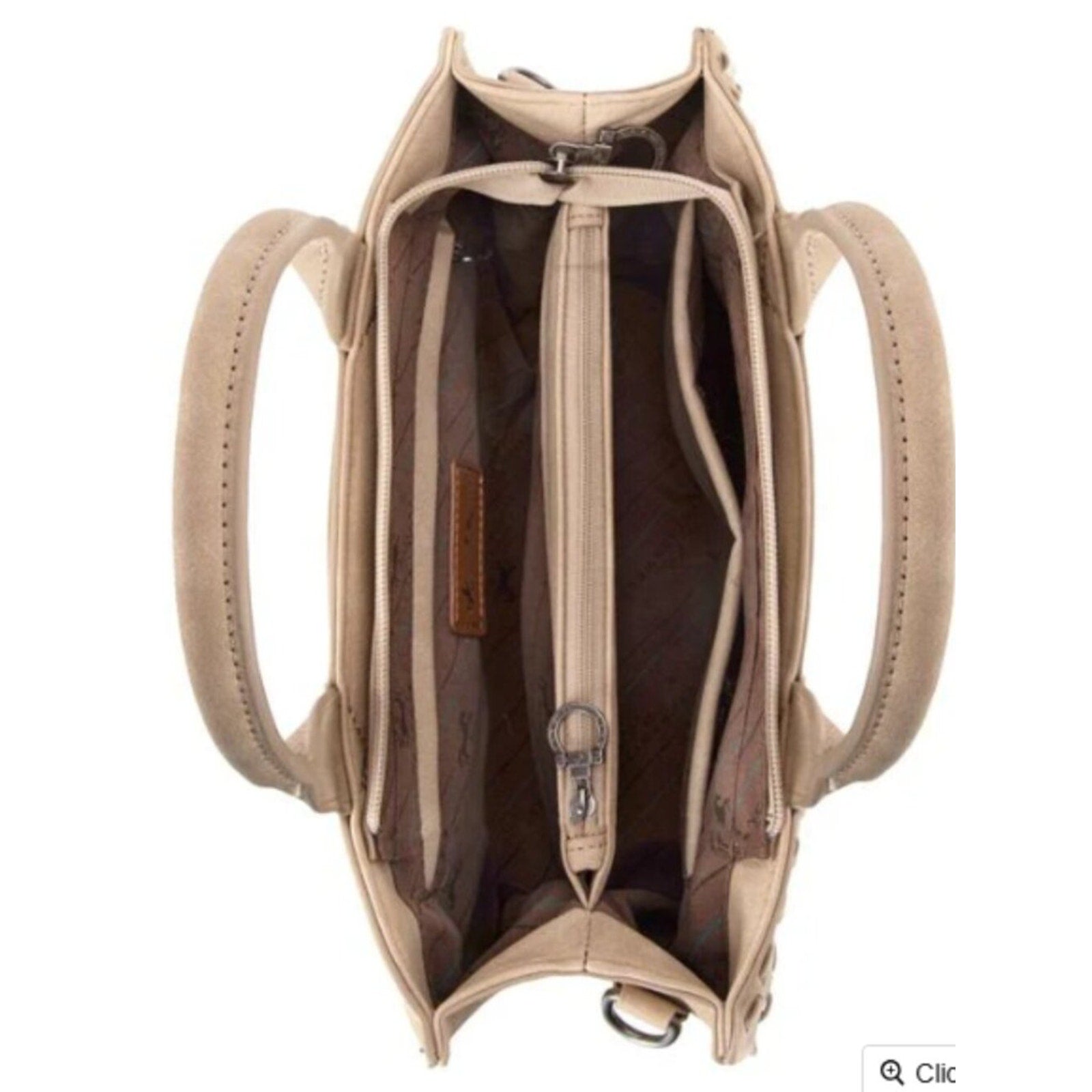Montana West Floral Tooled Crossbody Tote Bag, Tan NWT