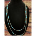 Lunar Deer Western Turquoise Beaded Layered Necklace Navajo Pearl style NWT
