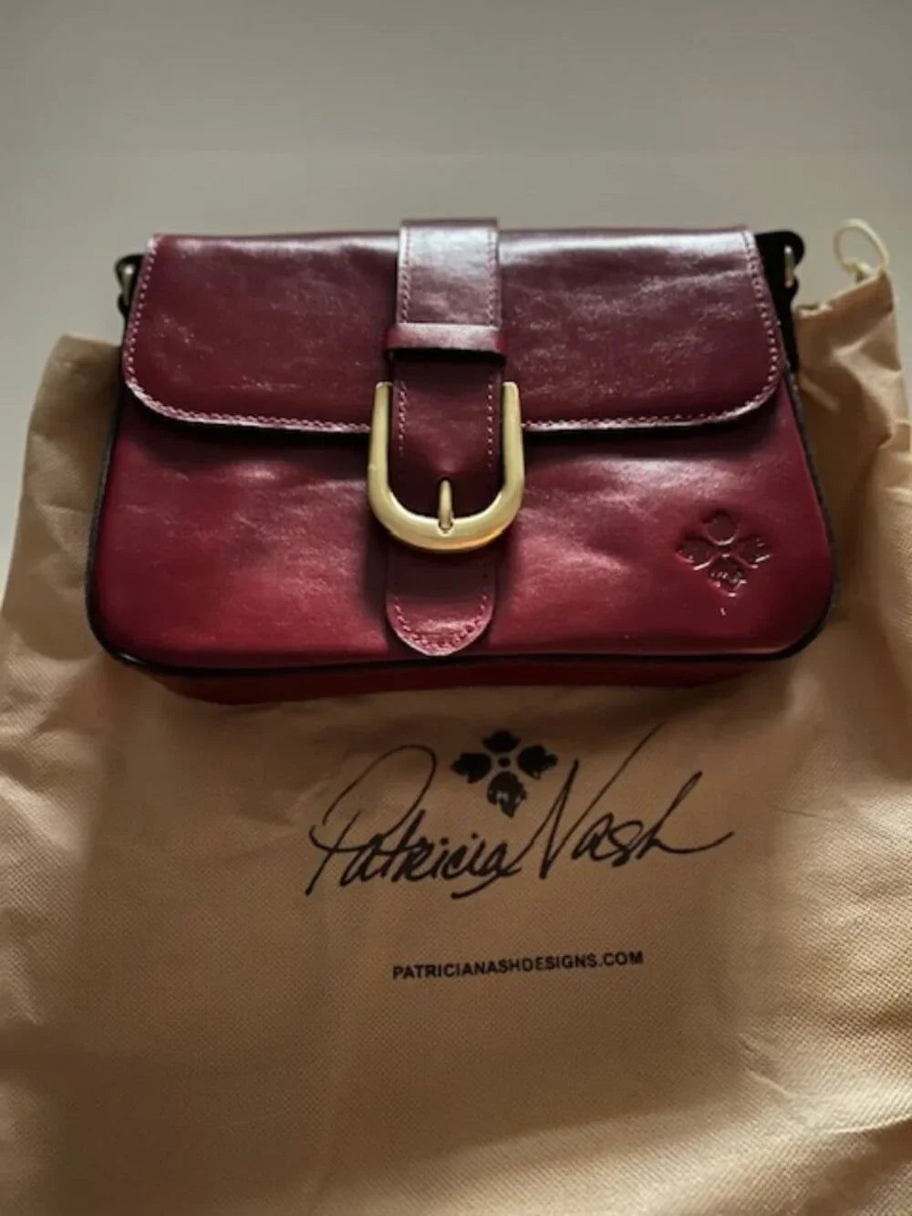 Patricia Nash Samala Leather Crossbody Oxblood NWOT
