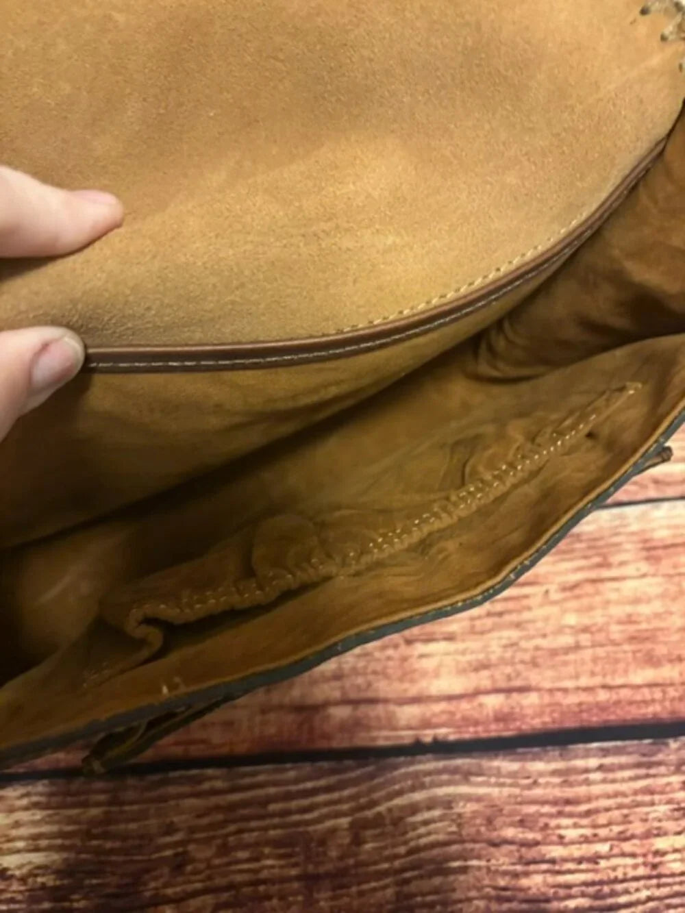 PATRICIA NASH Beaumont Crossbody Purse Tooled Leather in Cognac