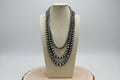 Western triple-Strand Faux Sterling Pearl Necklace 24", 28" & 35"