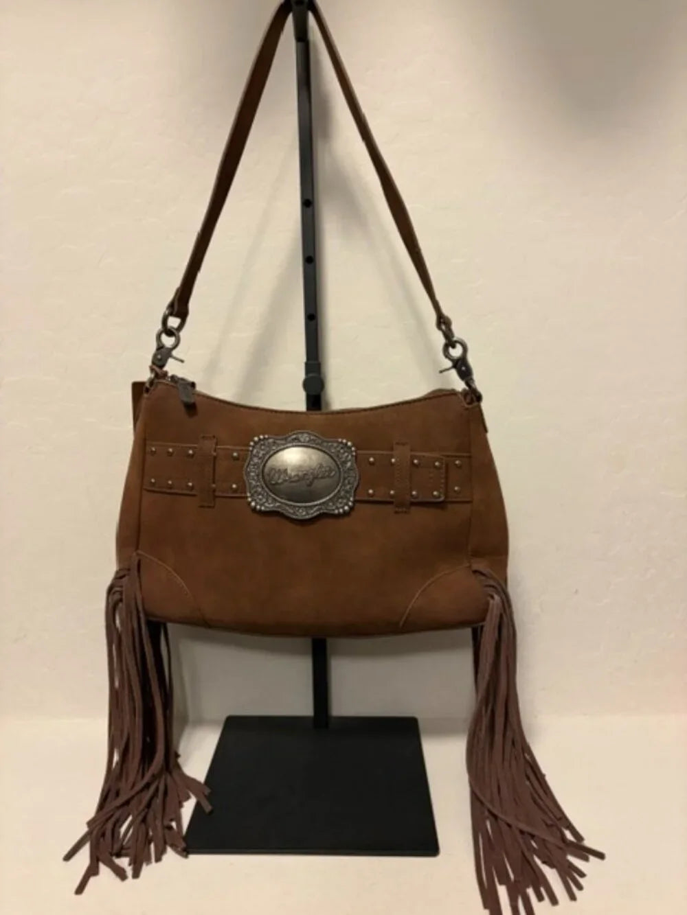 Wrangler Fringe Buckle Hobo Bag/Crossbody Bag Brown NWT