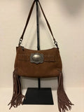 Wrangler Fringe Buckle Hobo Bag/Crossbody Bag Brown NWT