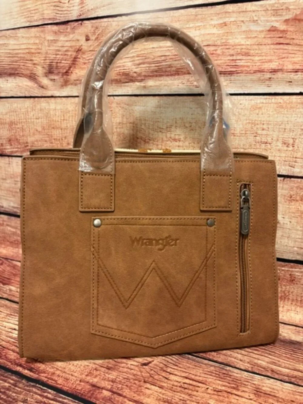 Montana West Women's Wrangler Tooled Aztec Tote Purse-Brown