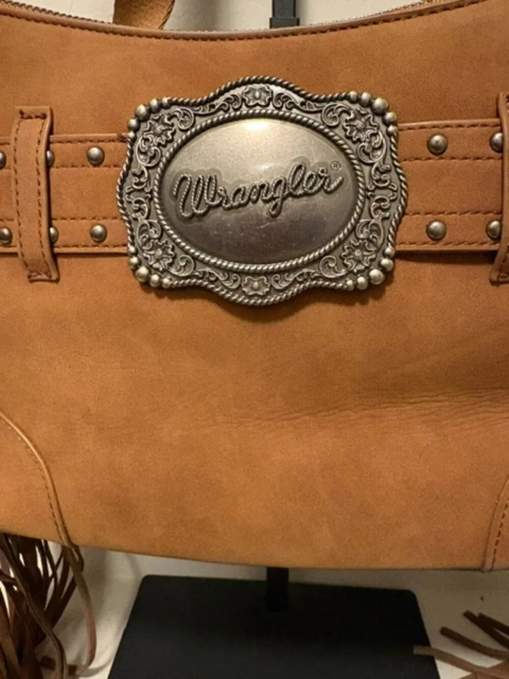 Wrangler Fringe Buckle Hobo Bag/Crossbody Bag Camel brown NWT