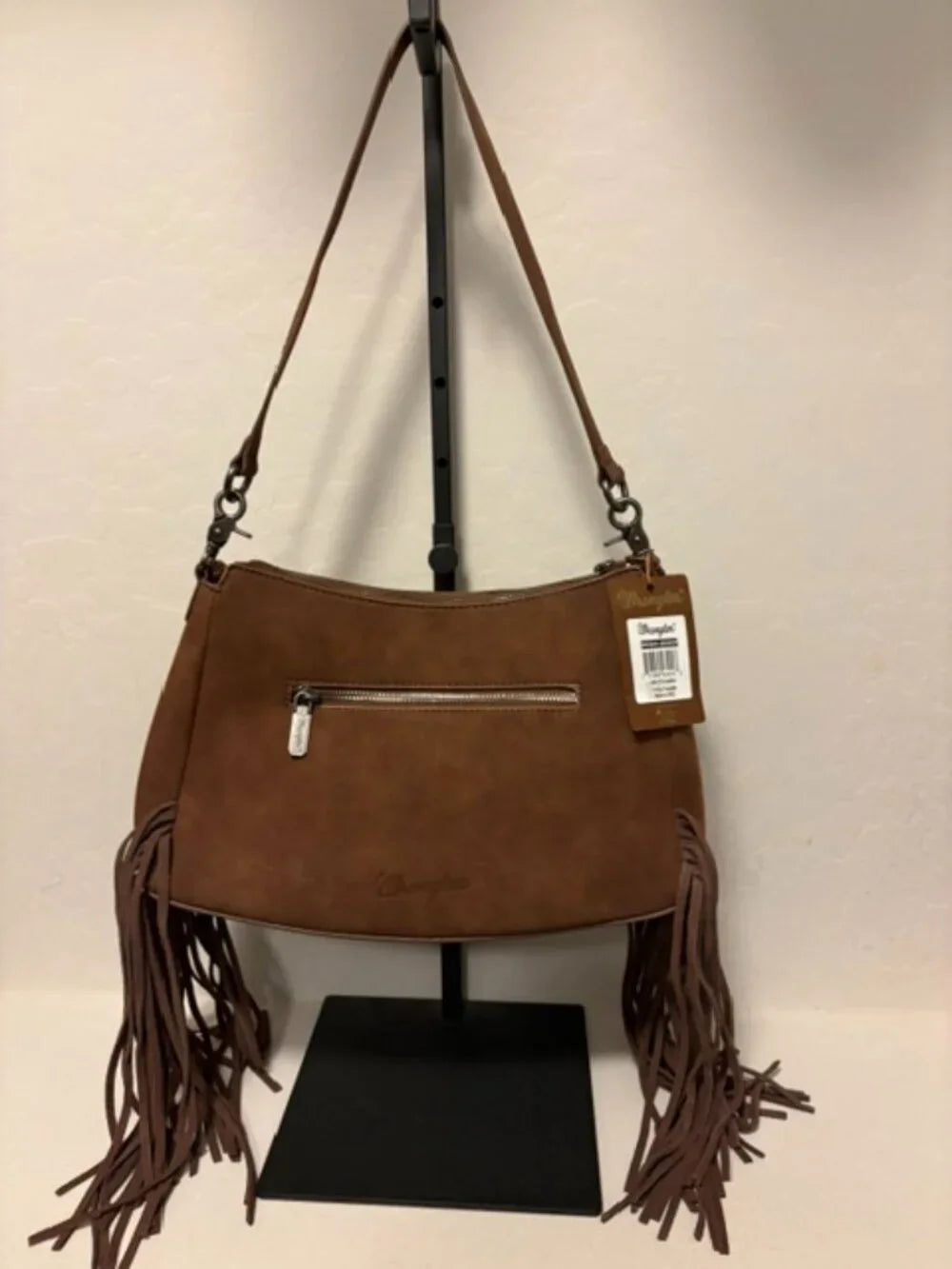 Wrangler Fringe Buckle Hobo Bag/Crossbody Bag Brown NWT