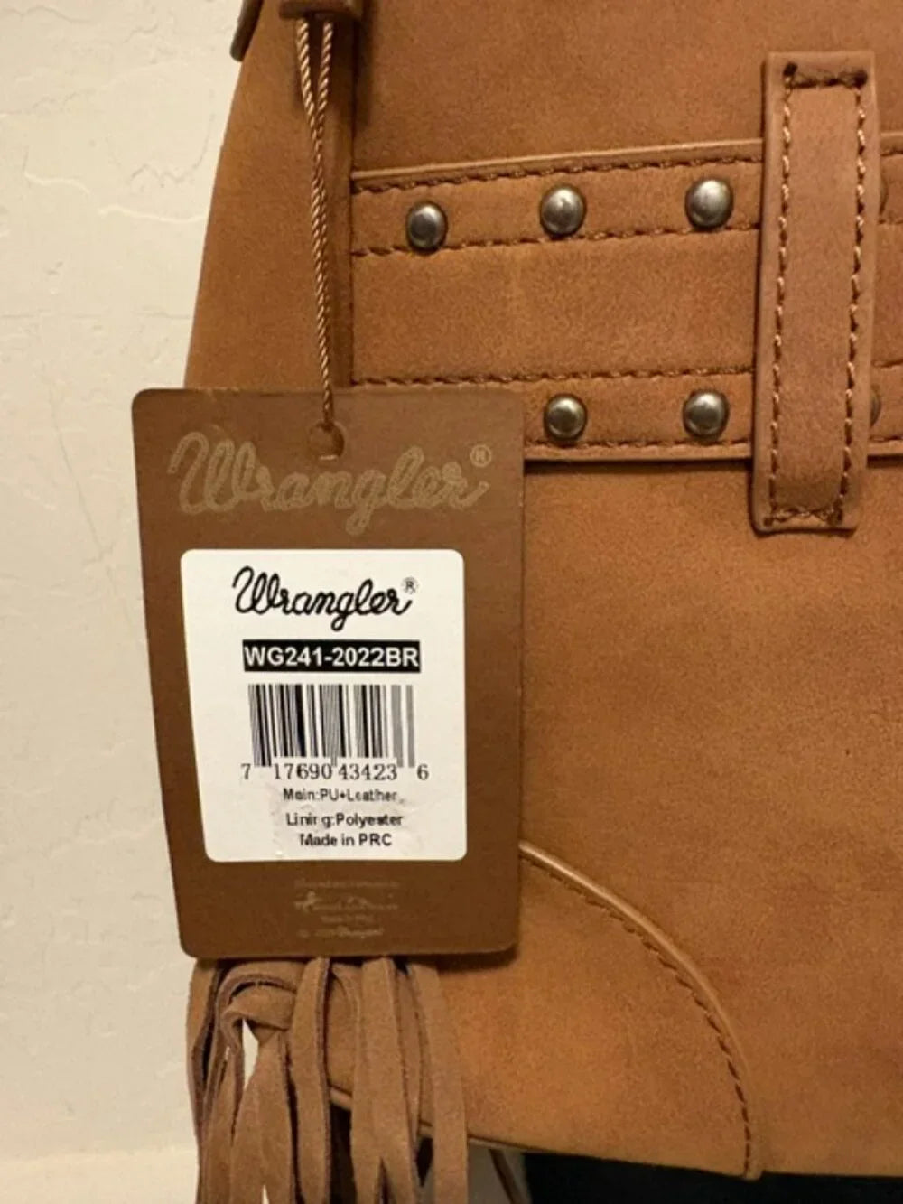 Wrangler Fringe Buckle Hobo Bag/Crossbody Bag Camel brown NWT