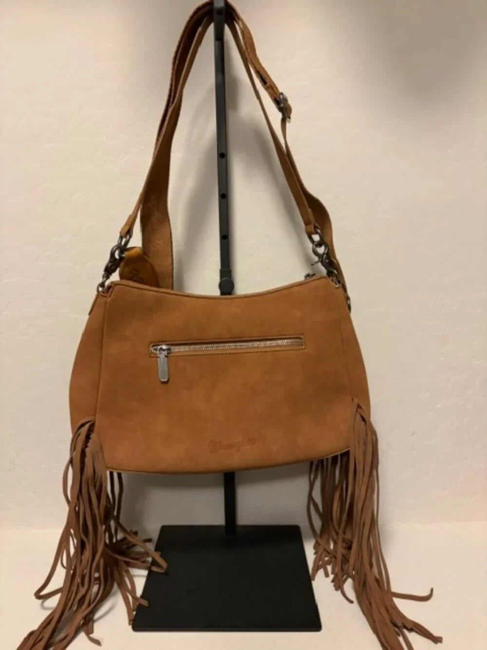 Wrangler Fringe Buckle Hobo Bag/Crossbody Bag Camel brown NWT