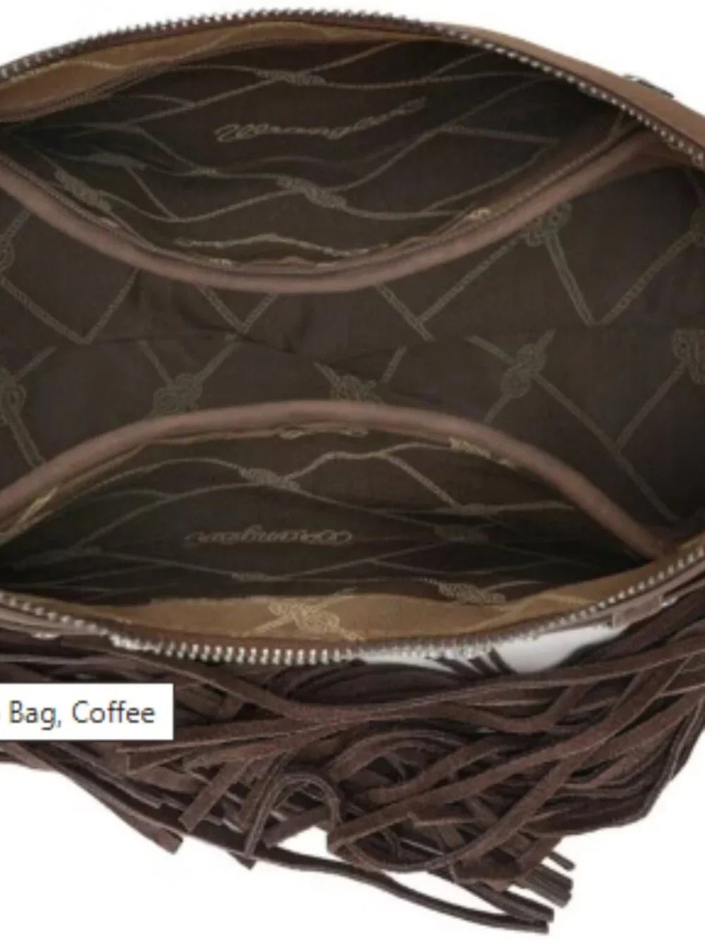 Wrangler Fringe Buckle Hobo Bag/Crossbody Bag Brown NWT