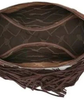 Wrangler Fringe Buckle Hobo Bag/Crossbody Bag Camel brown NWT